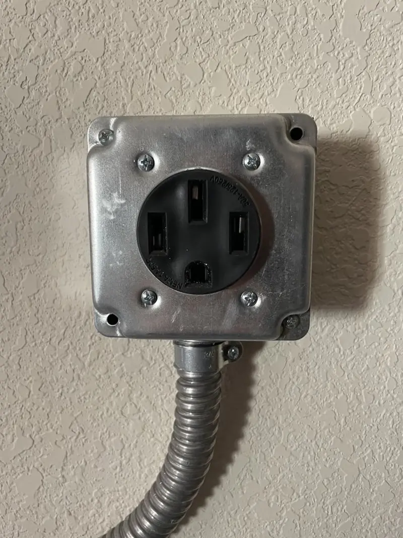 NEMA 14-50 outlet installed for Electrical Panel Upgrade in Jasper